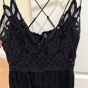 Casual Black Lace Top